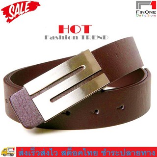 Fin 1 เข็มขัด เข็มขัดผู้ชาย Mens Casual Fashion Belt Ceinture รุ่น Double 0387