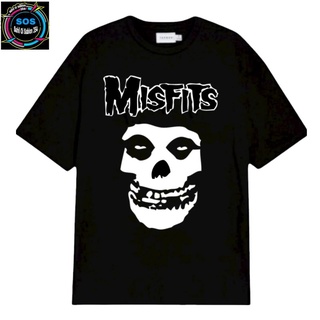 Kaos MISFIT เสื้อยืดผ้าฝ้าย พิมพ์ลายร็อคร็อคร็อค วงร็อค สไตล์วินเทจ UNISEX สําหรับผู้ชาย ผู้หญิง