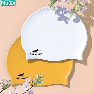 Nuodi หมวกว่ายน้ำผู้ใหญ่ แบบปิดหู กันน้ำเข้า Waterproof silicone swimming cap หมวกว่ายน้ำ แบบซิลิโคน ใช้ได้ทั้งชาย/หญิง