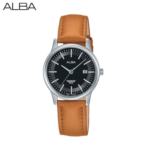 ALBA Fashion Quartz Ladies นาฬิกาข้อมือผู้หญิง สายหนัง สีน้ำตาล รุ่น AH7N09X1,AH7N09X