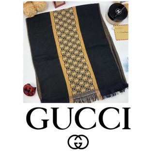 Gucci 💯ผ้าพันคอแบรนด์เนมมือสองแท้