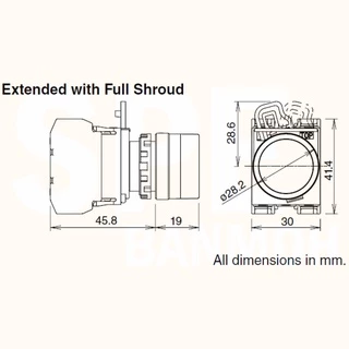 [ 1 ชิ้น ] HQ22-2711 Momentary Push Button Switch 22มม กดติด ปล่อยดับ สวิทช์ กดติดปล่อยดับ กดเด้ง เด้งกลับ 22 มม กดปล...