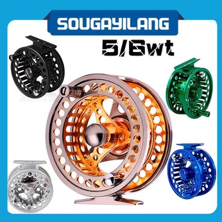 Sougayilang 5/6wt อลูมิเนียม Fly Fishing Reel Die หล่อโลหะ CNC ซ้าย/ขวามือ Fly Fishing Reels