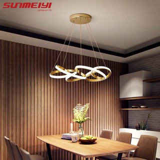 Sunmeiyi โคมไฟ LED สีทอง สไตล์นอร์ดิก สําหรับแขวนตกแต่งห้องครัว ห้องนั่งเล่น ห้องนอน