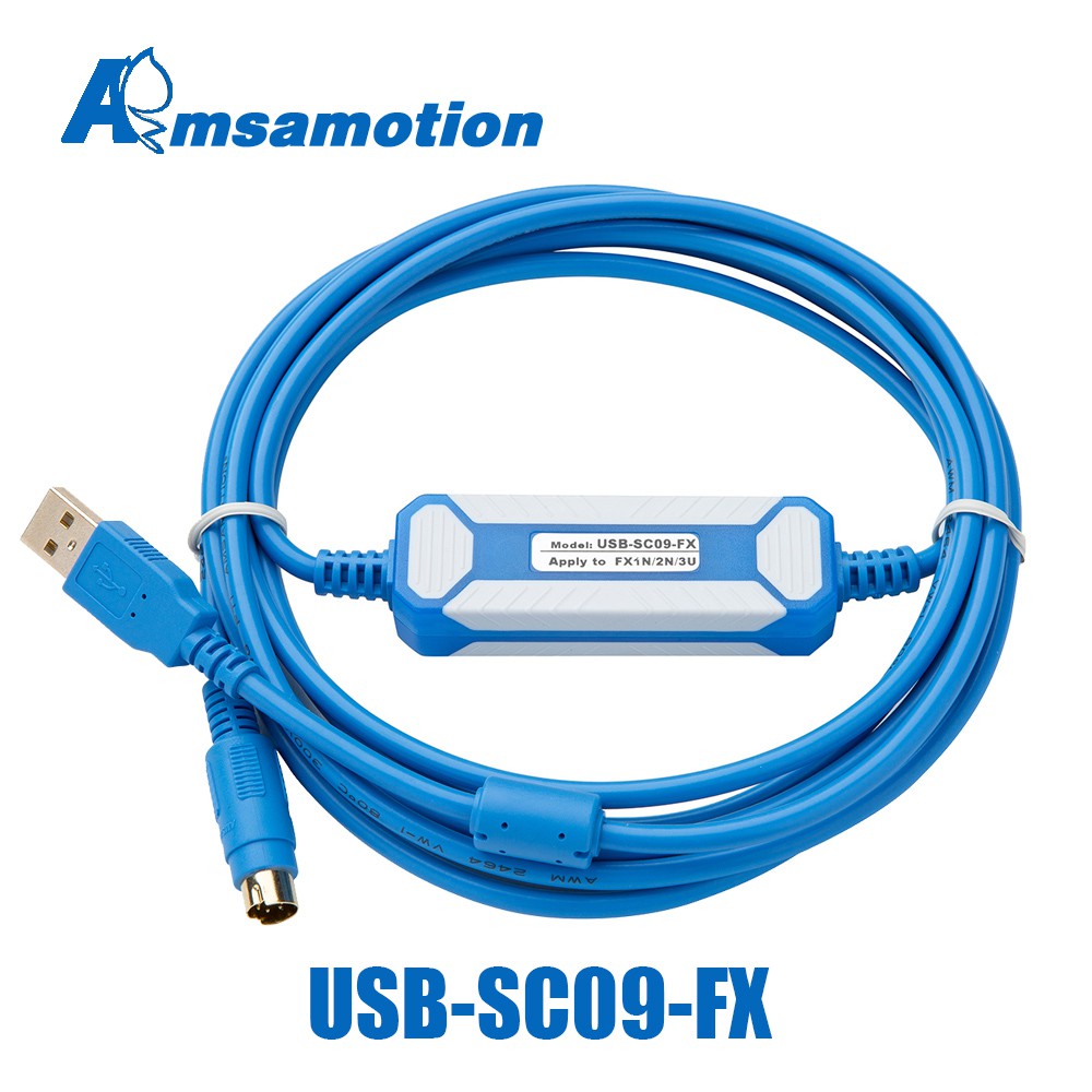 USB-SC09-FX สําหรับ Mitsubishi PLC สายการเขียนโปรแกรม FX0N FX1N FX2N FX0S FX1S FX3U FX3G Series สายก