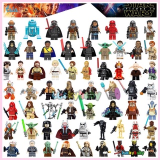 Rx ของเล่นบล็อกตัวต่อเลโก้ Star Wars Yoda Darth Vader Luke Han Solo Mandalorian PG792