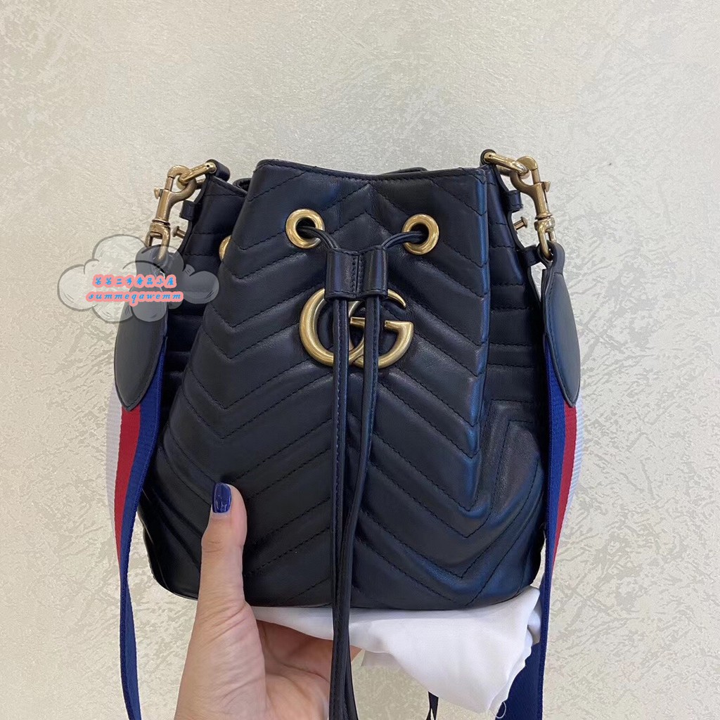 GUCCI Gucci GG Marmont Bucket Bag/Shoulder Bag/Cross Bag 476674