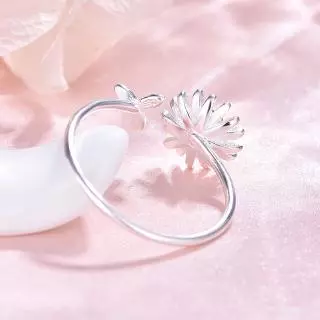 เเหวนสวมนิ้วลายดอกเดซี่ แฟชั่น สำหรับสตรี ฟรีไซร์