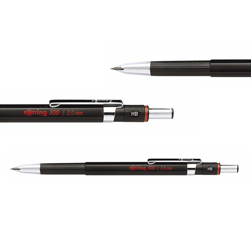 ดินสอกด ดินสอไส้ใหญ่ 2.0 มม. ดินสอเขียนแบบ Rotring 300 2.0mm [S24] - รูปที่ 3