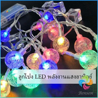 Bensen LED ไฟกระพริบ ใช้พลังงานแสงอาทิตย์  ตกแต่งต้นคริสต์มาส ไฟสวนสนามหญ้า LED solar Lantern