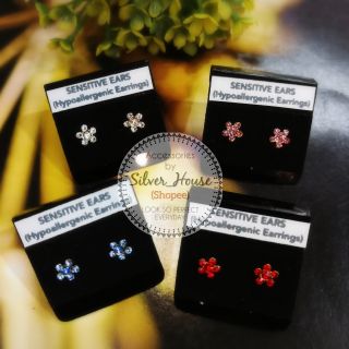 ต่างหูรูปดอกไม้เดซี่สำหรับคนแพ้ง่าย sensitive earrings ตัวเรือนสีทอง ขนาด5mm.