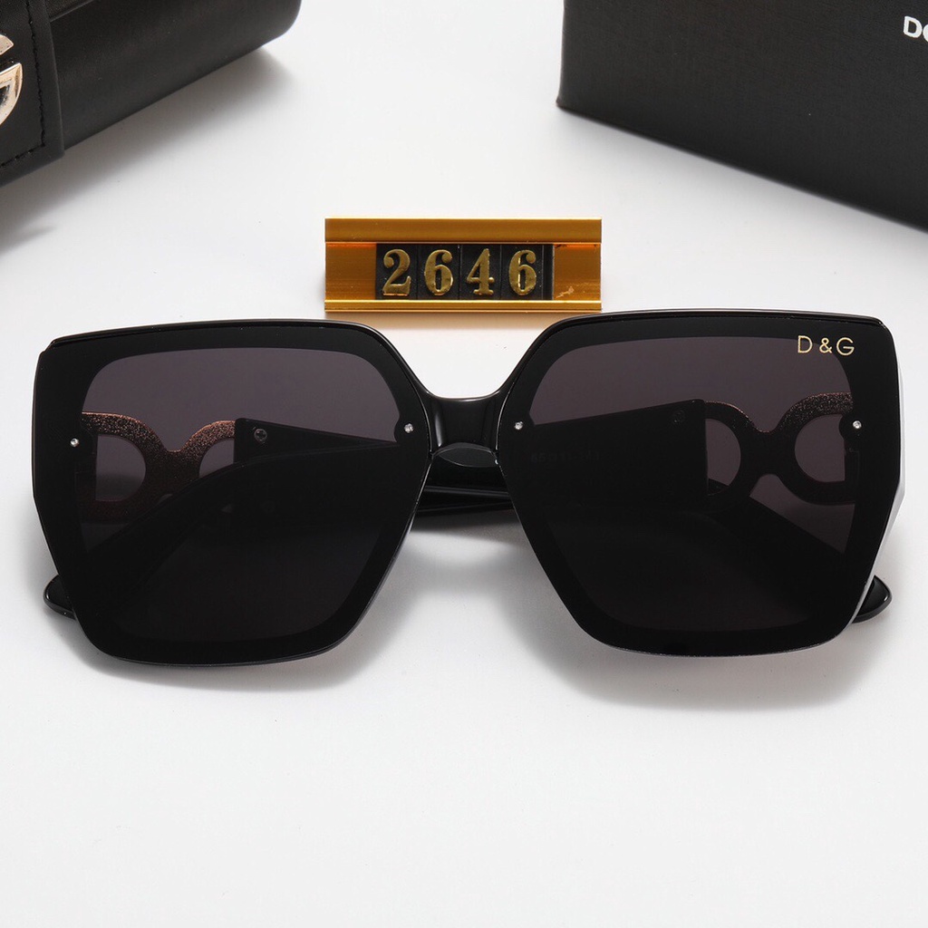 Dolce & Gabbana Luxury Brand Fashion Classic Retro Square แว่นกันแดดสําหรับผู้ชายและผู้หญิง