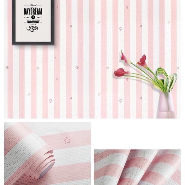 Wallpaper sticker วอลเปเปอร์ชนิดมีกาวในตัว สติ๊กเกอร์ติดผนังกันน้ำ DIY ราคาถูก ติดผนัง แต่งบ้าน ร้าน