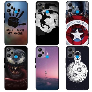 เคส Infinix Smart 6 Plus Case การ์ตูน Captain America เคสซิลิโคน Soft Black TPU โทรศัพท์มือถือ Back เคส