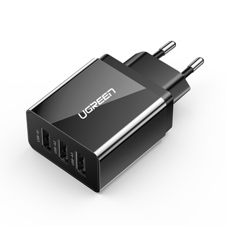 UGREEN ที่ชาร์จ USB 3 พอร์ต ปลั๊ก EU แรงดันไฟ 5V 3.1A สำหรับโทรศัพท์มือถือ