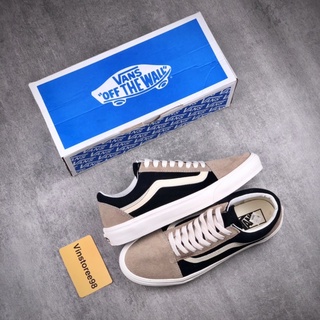 Vans OLDSKOOL BIRCH BLACK VAULT OG Grey BLACK พรีเมี่ยม ของแท้