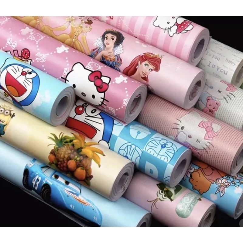 ขนาด 45cm x 10 เมตร วอลเปเปอร์ สติ๊กเกอร์ติดผนัง มีกาวในตัว