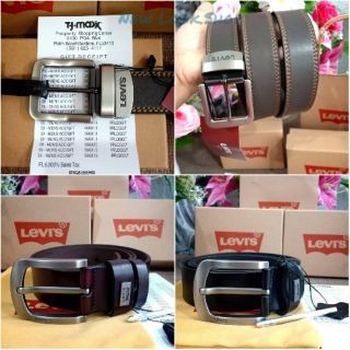 LEVIS BELT​ เข็มขัดสีน้ำตาล หนังชั้นนอกสุดเป็นหนังแท้