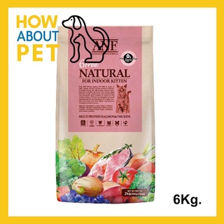 [6Kg] อาหารลูกแมว ANF 6 Free Natural for Indoor Kitten Food สำหรับลูกแมวเลี้ยงในบ้าน สูตรออแกร์นิค ปลาแซลมอลและไก่ 1ถุง