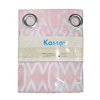 KASSA HOME ผ้าม่านตาไก่ประตู รุ่น SAVOY-PK-220 GMT ขนาด 138 x 220 ซม. สีชมพู ผ้าม่าน มู่ลี่