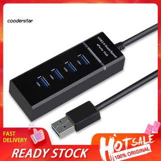 ✾Rxsc✾อะแดปเตอร์ซิงค์ข้อมูล USB 3.0 ความเร็วสูง 4 พอร์ต แบบพกพา สําหรับคอมพิวเตอร์ แล็ปท็อป