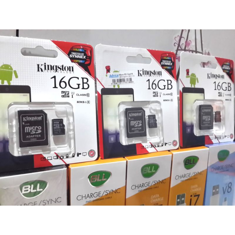 Micro SD Card Kingston #แท้# Memory Card Kingston ของแท้ 16GB #ประกันของ Synnex ตลอดอายุการใช้งาน