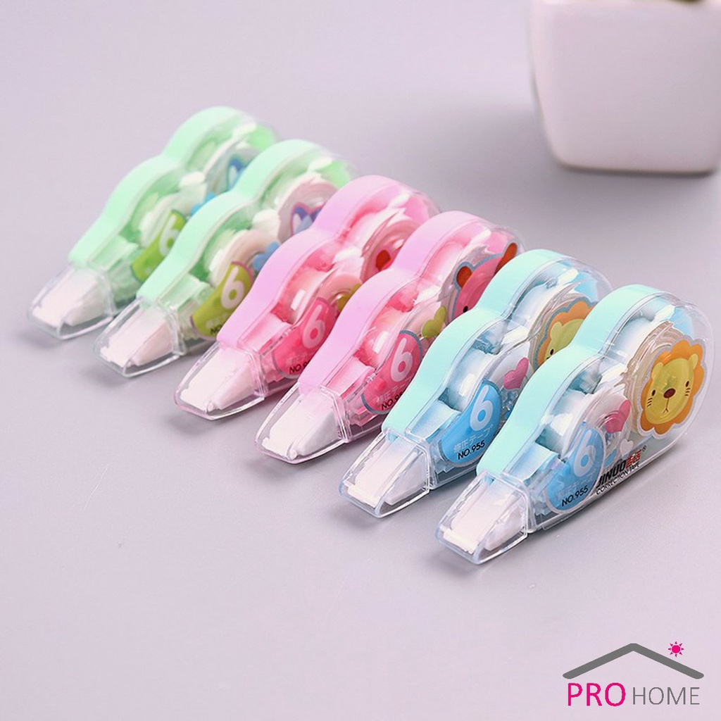 เทปลบคำผิด การ์ตูน อย่างดี 5 มม. 16 เมตร จัดส่งคละลาย มีขนาดความยาว8 และ correction tape