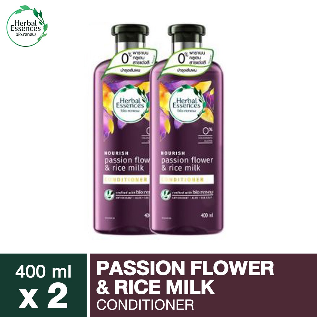 Herbal Essences Passion Flower & Rice Milk Conditioner 400ml เฮอร์บัลเอสเซนท์ครีมนวดแพชชั่นฟลาวเวอร์