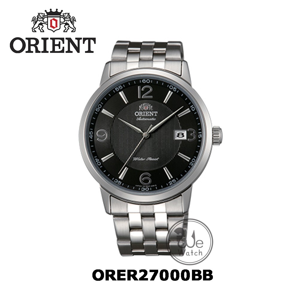 Orient นาฬิกาข้อมือผู้ชาย รุ่น ORER2700BB ระบบ AUTOMATIC ตัวเรือน Stainless หน้าปัดสีดำ สาย Stainless steel
