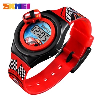 SKMEI Cartoon Car Children Watch Fashion Digital Electronic Children Watch Creative Cartoon Student Watch Boy Child