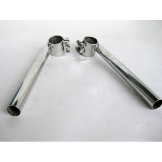 HONDA CB550 CB750 CLIP-ON HANDLE BAR SET (35 mm.) "STAINLESS STEEL"  // เหล็กยึดแฮนด์ สเตนเลส สินค้าคุณภาพดี