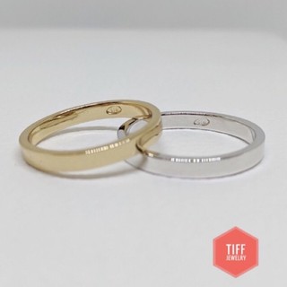 Tiffjewelry แหวนเงิน :Minimalist &amp; Simple 🌈แหวนเงินเกลี้ยง🌈หน้าตัดเรียบ ขนาด 2.5 mm.และ 5mm.