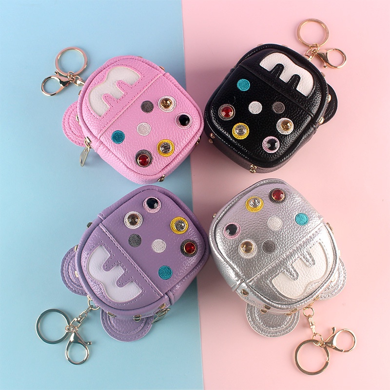 กระเป๋าใส่เหรียญ ใส่บัตร ขนาดเล็ก น่ารัก เรียบง่าย สําหรับนักเรียน ราคา ถูกที่สุด ดีลบีเคเค แกลเลอรีภาพที่ 2
