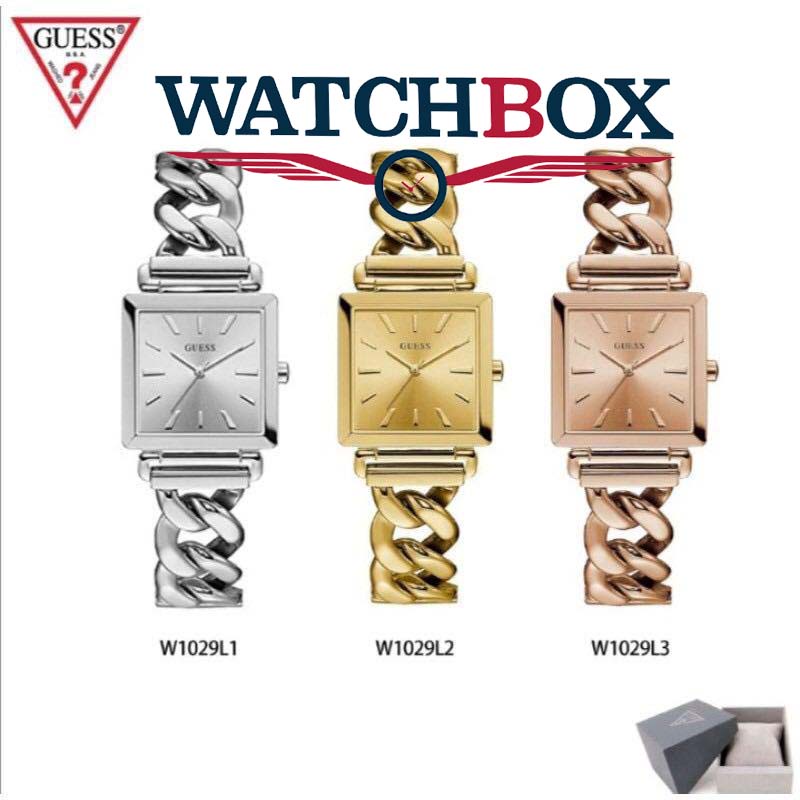 Guess สุภาพสตรีนาฬิกาควอตซ์สแตนเลสนาฬิกาข้อมือ W1029L1 W1029L2 W1029L3 W0638L5 W1029L4	W1030L1	W1030