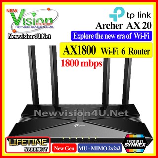 [ Best Seller ] Archer AX20 AX1800 MU-MIMO Dual-Band Wi-Fi 6 Next Gen Router By NewVision4U.Net