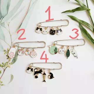 เข็มกลัดคนท้องสวยงาม แมวเหมียว(พร้อมส่งค่า)