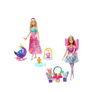 Barbie Dreamtopia Fantasy Story Tea Party&Fairy Doll ชุดอุปกรณ์เสริม 2 สไตล์ 2020 ใหม่ล่าสุดจากบาบี้ GJK49