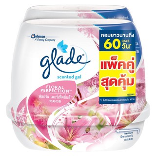 Air freshener AIR FRESHENER GEL GLADE FLORAL PERFECTION 180G PACK2 Air freshener desiccant Home use น้ำหอมปรับอากาศ เจลป