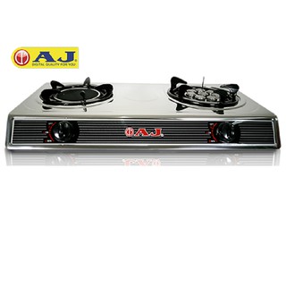 AJ เตาแก๊สสแตนเลส 2 หัว AJ รุ่น AJ-GA2H-01 Gas Stove (Infrared+Turbo)