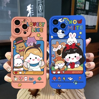 เคสโทรศัพท์มือถือ ขอบสี่เหลี่ยม ลายเจ้าหญิงสโนว์ไวท์ สําหรับ OPPO Reno7 4G Reno6 Reno8 Z 5G Reno5 F 7 Lite