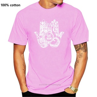 เสื้อยืดผ้าฝ้าย พิมพ์ลาย Kundalini Yoga Sat Nam Kundalini Hamsa DEjlal95LCmdil25 สําหรับผู้ชายSize S-5XL