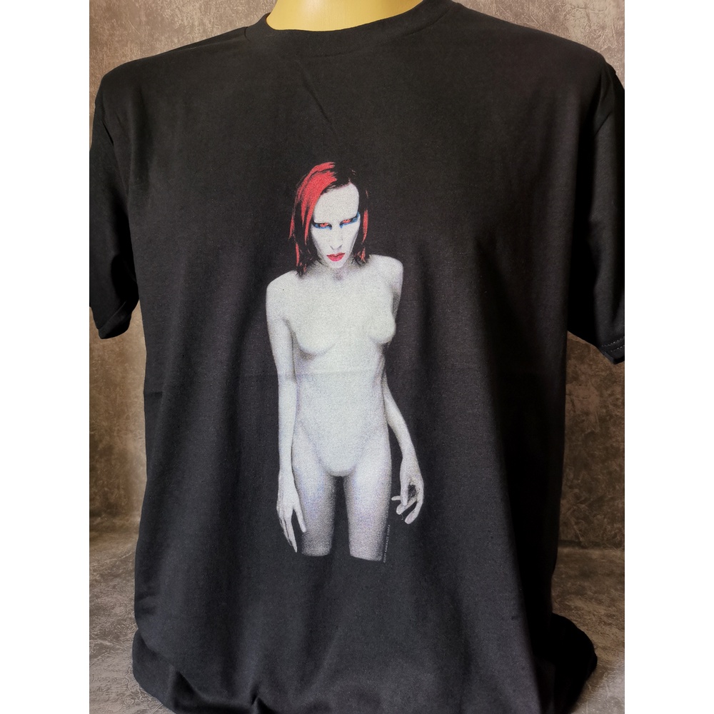 เสื้อวงนำเข้า Marilyn Manson Mechanical Animals Industrial Metal Hard Rock Alternative Rock Style Vintage T-Shirt