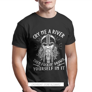 เสื้อยืดผ้าฝ้ายพรีเมี่ยม เสื้อยืดผ้าฝ้าย พิมพ์ลาย Norse Mythology Freyja Freyr Yggdrasil CRY ME A RIVER แฟชั่นสตรีท สําห