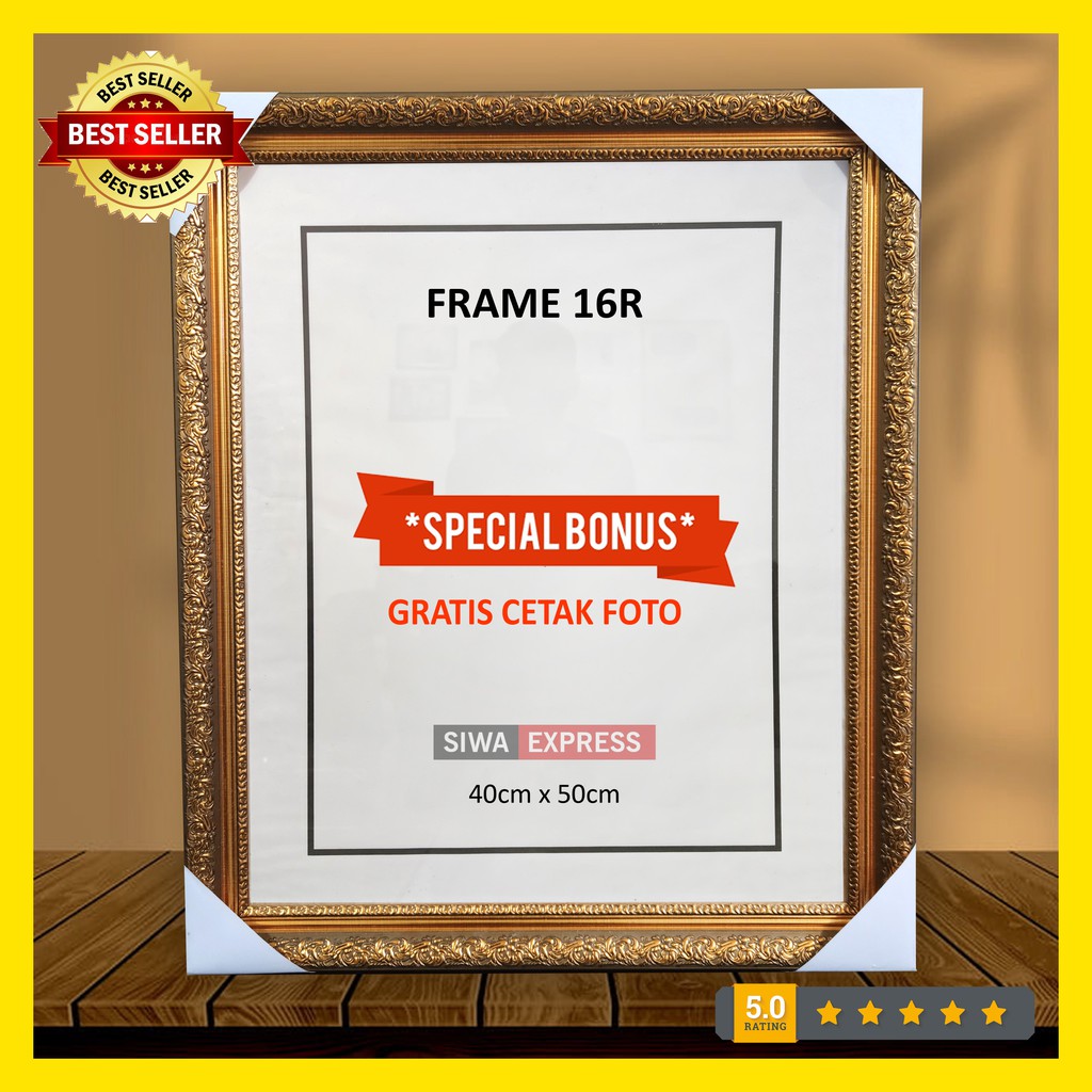 PHOTO FRAME + FREE PHOTO PRINTING SIZE 16R (40x50) SINGLE FRAME