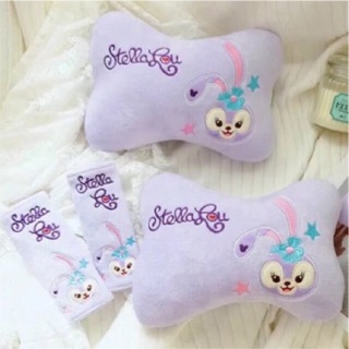 🌟พร้อมส่ง🌟Stella Lou Car Pillow🐰 หมอนรองคอ ติดเบาะรถยนต์  และปลอกหุ้มเข็มขัดนิรภัย