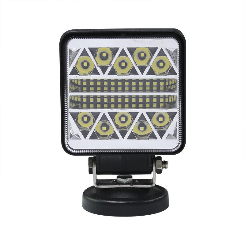 ไฟสปอร์ตไลท์ LED 102W แบบเหลี่ยม กระพริบได้ 12V-24V ไฟหน้ารถ ไฟท้าย (1ชิ้น)