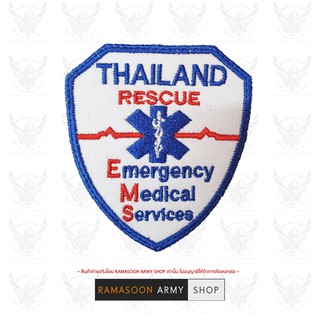 อาร์มติดเสื้อ THAILAND RESCUE (EMS) 8*9 cm.