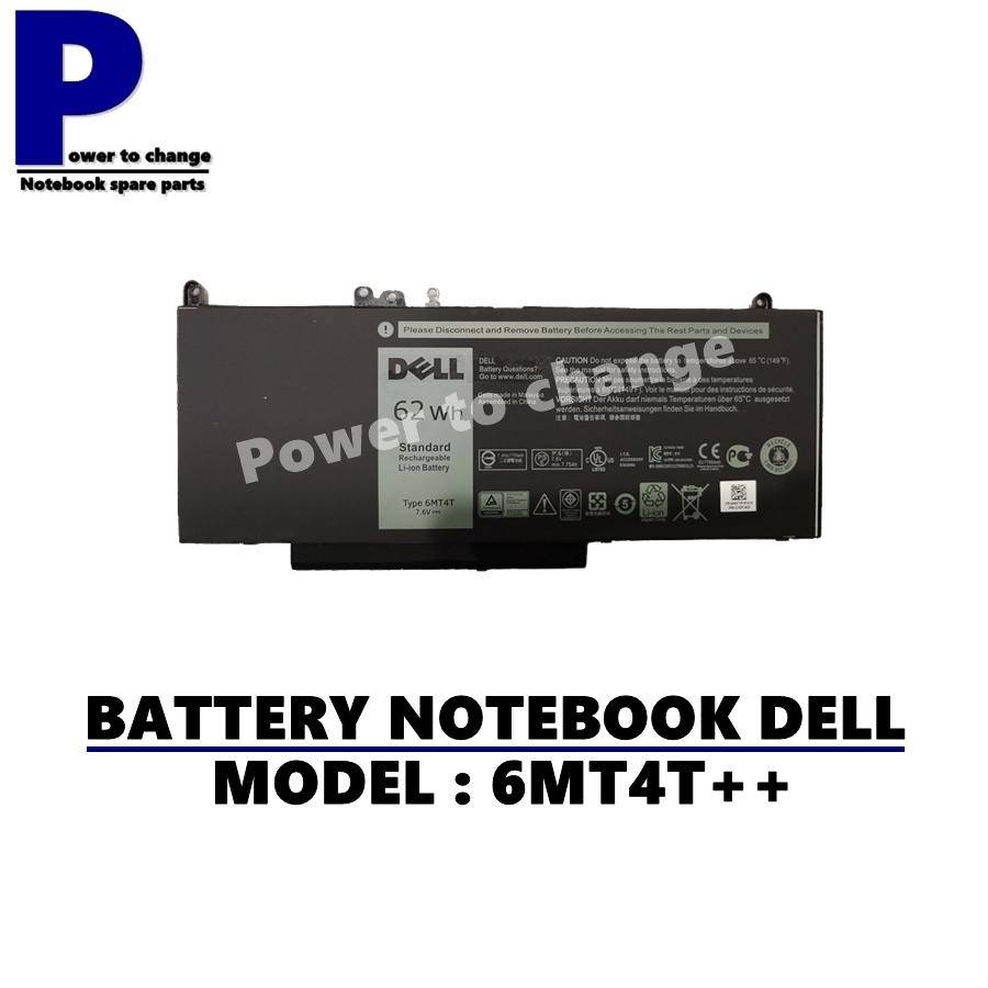 BATTERY NOTEBOOK DELL 6MT4T E5270 E5470 E5570++ ของแท้ / แบตเตอรี่โน๊ตบุ๊ค เดล แท้ (ORG)