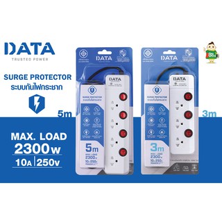 Plug DATA HM4496 4ช่อง/4สวิตช์ ปลั๊กไฟ ดาต้า (5เมตร) และ 3 ช่อง/4สวิตซ์ (3เมตร)