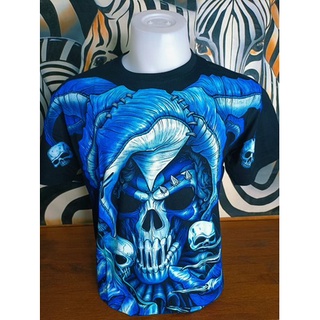 พร้อมส่ง เสื้อสะท้อนแสงสวยๆ ลายหัวกระโหลก สกีนหน้าหลัง